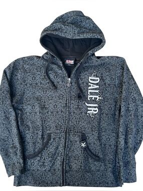 VTG Chase Authentics Dale Earnhardt Jr 88 Damask Zip Hoodie Sweatshirt Large